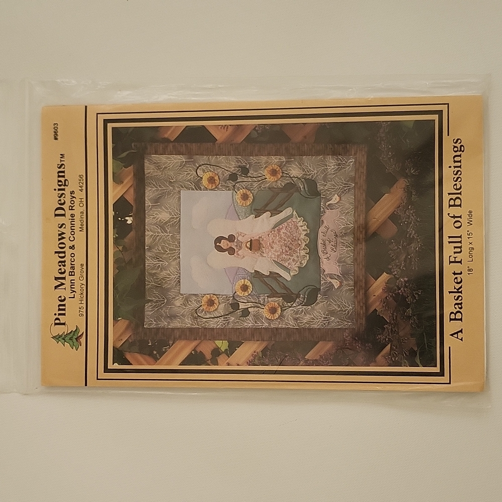 A Basket Full Of Blessings 1996 Pattern From Pine Meadow Designs #9603